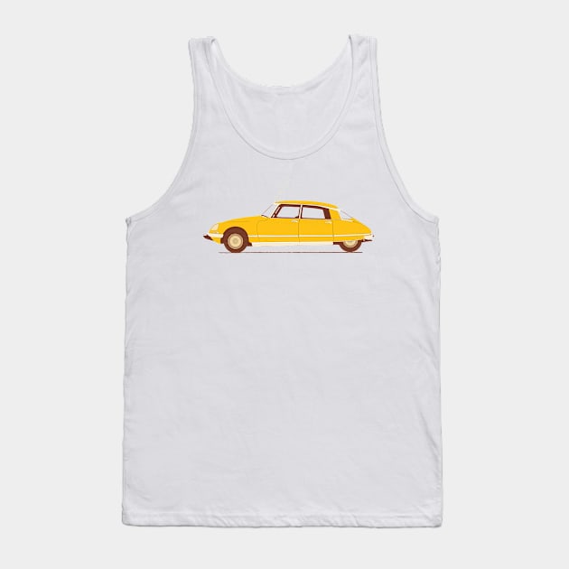 Yellow Ride of the Retro Future Tank Top by DevilOlive